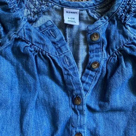 Blue Denim Baby Romper - Picture 2 of 2